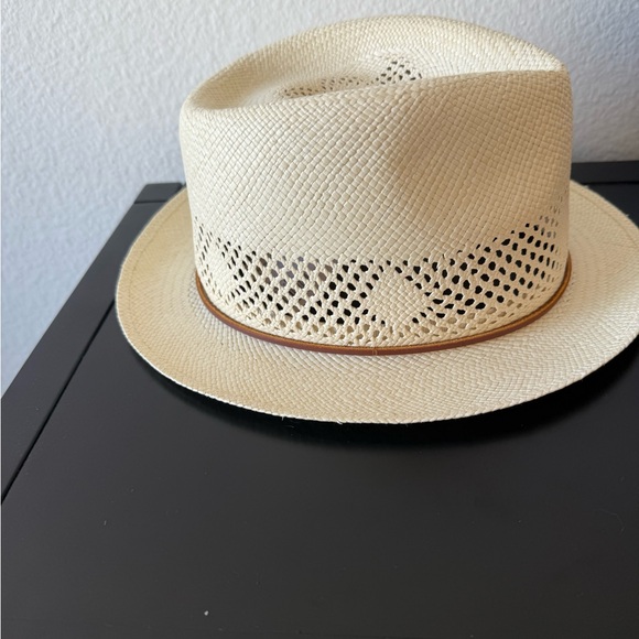 NWT Rag & Bone White Trilby Panama Fedora Straw Hat Retail $250 Made Spain SZ M main image 9